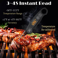 Termometer makanan isi ulang Digital untuk memasak, pemindai suhu tahan air BBQ fungsi kunci dan fungsi Auto-off