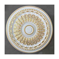 Rosace de plafond artistique de haute qualité en polyuréthane imperméable pour la conception d'hôtels de luxe pour les intérieurs de chambre à coucher et de salon