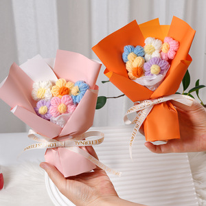 Mini ramo <span class=keywords><strong>de</strong></span> <span class=keywords><strong>ganchillo</strong></span> ramo <span class=keywords><strong>de</strong></span> tulipán <span class=keywords><strong>de</strong></span> punto flores hechas a mano regalo del Día <span class=keywords><strong>de</strong></span> San Valentín decoración del hogar regalo del Día <span class=keywords><strong>de</strong></span> la madre - Product Image 2