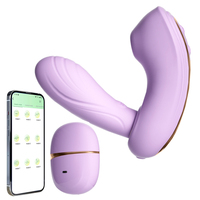 Vibromasseur culotte en silicone souple, portable, à succion, double chauffage, télécommande APP, œuf vibrant clitoridien, jouet sexuel pour femme adulte, OEM ODM