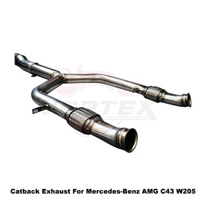 Vortex High-Velocity Stainless Steel Header-<b>Back</b> Setup For Mercedes-Benz AMG C43 W205 2016-2023 Tuning - Product Image 5