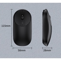 Keyboard Mini lipat ramah perjalanan, Keyboard dan Mouse nirkabel 2.4G & konektivitas Bt untuk tablet I.Pad dan Laptop