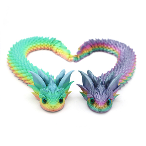 Juguete de Serpiente Articulada Impresa en 3D, Azul y Morado, Juguete Sensorial Flexible para Aliviar la Ansiedad, Mascota de Escritorio para Coleccionistas de Animales - Product Image 1