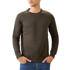 <b>Men</b> Casual Crew Neck <b>Sweatshirt</b> Custom Plain Cotton Fleece Pullover Long Sleeve Comfortable Soft Warm Wear <b>Men</b> <b>Sweatshirts</b> - Product Image 1