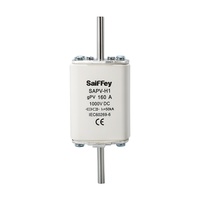 Saiffey PV-H1 160A DC1000V Fusible tubulaire carré avec couteau pour la protection des systèmes photovoltaïques