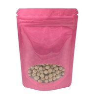 100 pièces Stand Up Mylar Sacs En Plastique Transparent Fenêtre Poche pour Zip Verrouillage de Stockage Des Aliments Sac de Papier D'aluminium pour Emballage De Sucrerie