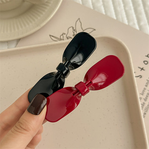 Maillard Style plastique dégradé couleur pinces à cheveux maquillage de luxe épingles à cheveux mode côté frange pour filles fêt - Product Image 3