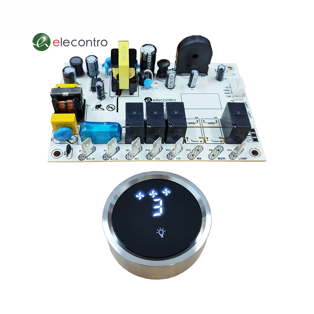 Electronic Knob Touch Switch Control Panel With Back Light Kitchen Range Hood PCB Board
