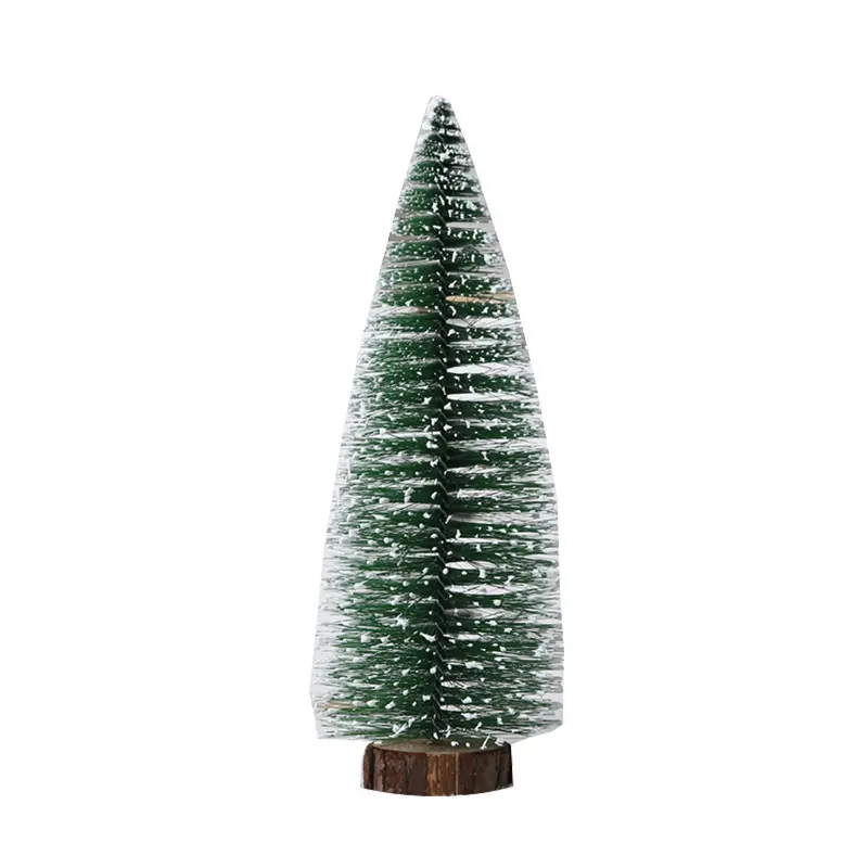 Meilleure vente de décoration de table de fenêtre de Noël mini sapin de Noël en PVC artificiel de cèdre blanc