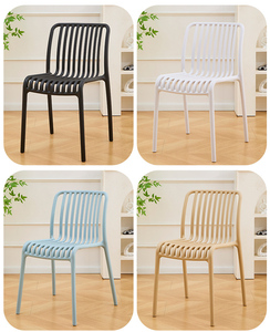 <span class=keywords><strong>Chaise</strong></span> de salle à manger victorienne à fentes verticales, <span class=keywords><strong>fauteuil</strong></span> empilable pour usage domestique, <span class=keywords><strong>chaise</strong></span> longue de balcon, <span class=keywords><strong>chaise</strong></span> de plage et de parc d'extérieur pliable en plastique PP - Product Image 5
