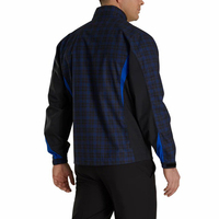 Veste de golf bleu performance pull à manches longues avec fermeture à glissière complète coupe-vent imperméable en nylon et polyester pour l'hiver