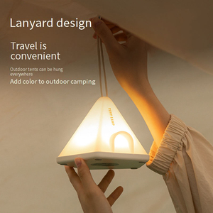 Lampe de nuit pour tente, lumière d'ambiance rechargeable pour chambre à coucher, gradation à 6 vitesses, lampe de chevet simple, lampe d'ambiance portable avec cordon pour camping en extérieur - Product Image 1