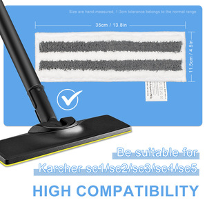 Paños de microfibra rectangulares para pulir, compatibles con los limpiadores a vapor <span class=keywords><strong>Karcher</strong></span> SC1, SC2, SC3 y SC4. - Product Image 2