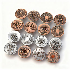 Yeni Stil Yüksek Kaliteli Modern 17mm Aksesuarlar Perçinler Özel Logo Kot Çinko Alaşım Kaplama Kot Düğmesi - Product Image 3
