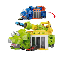 Nouveau 2027 Ensemble de jeu de transport et de rangement avec jeu de tir à éjection, Camion dinosaure jouet avec voitures de course pour enfants