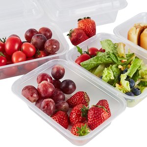 Hot Selling Clear Rectangular Disposable Meal Prep Storage Plastic Food Container PP Microwaveable Food Lunch Bento Box