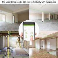 HUEPAR – niveau Laser rotatif à faisceau vert 3D à 12 lignes, niveau à terre rotatif 603CG BT