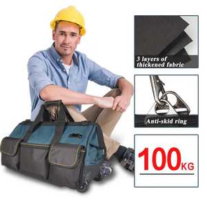 Chariot à roulettes professionnel personnalisé pour plombier, construction, outillage lourd, sac à outils pour électricien, robuste avec roues - Product Image 5