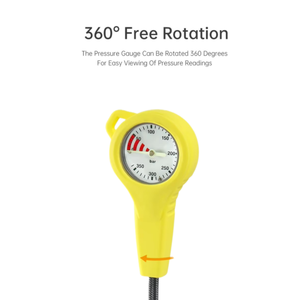 Tubo de Presión Residual para Regulador de Cilindro de Buceo con Manómetro, Material Trenzado, Alta Presión de Trabajo, Equipo de Buceo - Product Image 3