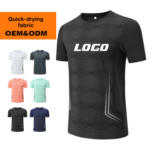 Wholesale Plus Size <b>Tshirts</b> Male Gym <b>Tshirt</b> Men Sportswear Custom Spandex and <b>Polyester</b> Running T Shirt - Product Image 1