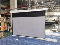 NUEVO tipo 120 "Empotrado en techo Colgando Tab Tensión Pantalla de proyección eléctrica con gatillo remoto 110