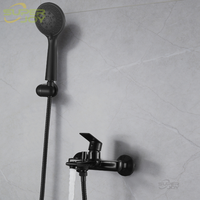 Robinet de bain mural noir de conception nouvelle 2026, mitigeur de baignoire en laiton, robinet de douche pour salle de bain