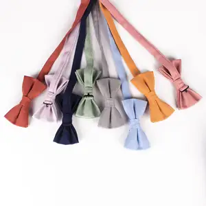 <span class=keywords><strong>Papillon</strong></span> da <span class=keywords><strong>uomo</strong></span> in cotone tinta unita con regolatore, per feste, all'ingrosso - Product Image 3