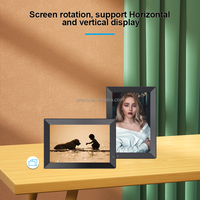 Bingkai gambar Digital sistem Android murah, Frameo 10.1 inci WiFi, 1280x800, layar IPS, jam & prakiraan cuaca