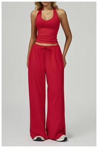 Completo Yoga in Pile Spazzolato Personalizzato Under Lulu, Asciugatura Rapida, Top con Schiena Scoperta, Tuta Sportiva Casual per Corsa e Fitness da <span class=keywords><strong>Donna</strong></span> - Product Image 2