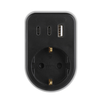 Pheiyon - Regleta de Enchufes Schuko Personalizable con Certificación CE GS, 1 USB-A, 2 Tipo-C, 16A, 250V, IP20, Plástico, Uso Residencial, ODM, OEM, DIY