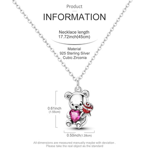 Collar <span class=keywords><strong>de</strong></span> Plata <span class=keywords><strong>de</strong></span> Ley 925 con Diseño Único en Forma <span class=keywords><strong>de</strong></span> Corazón, con Circonita, Moderno <span class=keywords><strong>y</strong></span> Exquisito, Accesorio para Mujer, Regalo - Product Image 2