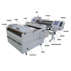 Pt Commerciële 60Cm Dual I3200 Head 24 Inch Dtf Printer Textielmachine 4 Kop I3200 48 Inch Plotter Dtf Machine