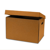Boîtes d'emballage en carton ondulé personnalisées avec logo, boîtes de rangement pour archives, boîtes d'emballage en carton avec couvercle pour usage domestique