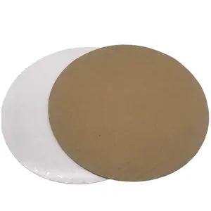 Printed round Circle Cardboard Base Sliver Gray Paper Plate for Cake Decorations Decorative Cardboard Cake Base Board