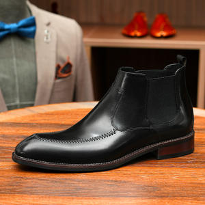 รองเท้าบูทข้อเท้าหนังแท้สไตล์เรโทรคลาสสิกสำหรับผู้ชายแฟชั่นฤดูหนาว กันน้ำ บุรองนุ่ม ใส่สบาย ไม่ลื่น - Product Image 4