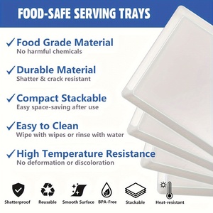 Plateau en plastique <span class=keywords><strong>pour</strong></span> aliments, plateau de séchage en plastique, pas cher, épaissi, <span class=keywords><strong>pour</strong></span> la restauration, entrepôt américain, 15 x 10 pouces - Product Image 4