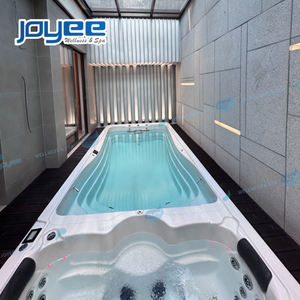 JOYEE <span class=keywords><strong>Spa</strong></span> <span class=keywords><strong>de</strong></span> nage à contre-courant autoportant à deux zones pour 6 à 8 personnes, avec massage par jets d'eau, piscine <span class=keywords><strong>de</strong></span> nage à contre-courant, <span class=keywords><strong>spa</strong></span> extérieur - Product Image 2