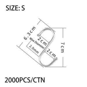 ステンレス鋼材料のS字型コイルフック10.0mm長さとカスタマイズされたワイヤ直径 - Product Image 4