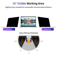 Film de confidentialité magnétique amovible 9H anti-reflet et anti-lumière bleue pour Microsoft Surface Laptop Go 3/2/1 de 12,5 pouces