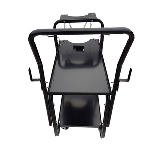 탱크 보관용 블랙 용접 카트 및 중량 회전 바퀴 2단 서비스 용접 도구 카트 트롤리 - Product Image 5