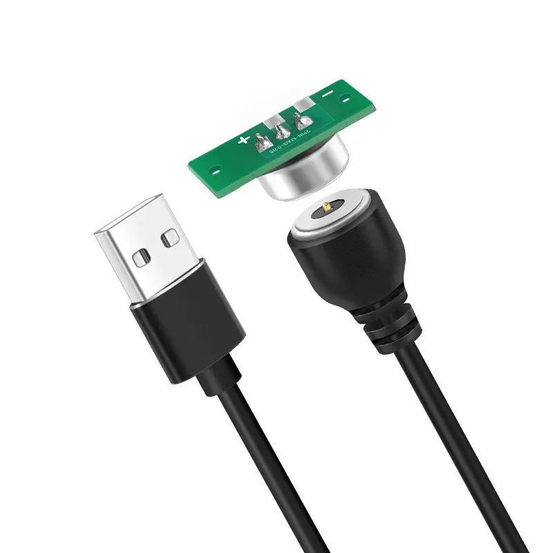 Kabel isi daya USB pria dan wanita, konektor Pcb magnetis putaran 5V 1A 5V2A