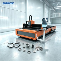 Mesin Pemotong Laser Fiber CNC Single Table Canggih FIRMCNC 1500W-12000W Cypcut Presisi Tinggi untuk Pemotongan Baja Tahan Karat 4-axis