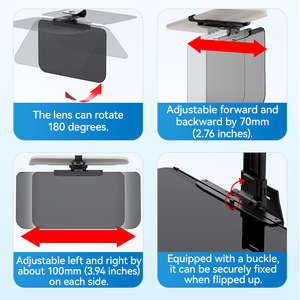 Extensor de parasol de coche delantero/trasero/lateral ajustable fácil de instalar ajuste Universal <span class=keywords><strong>para</strong></span> sedanes SUV accesorio Interior de conducción segura - Product Image 4