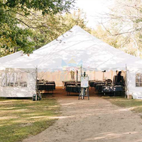 Tente de réception de grande taille de haute qualité, tente de mariage blanche, chapiteau extérieur, tente d'événement imperméable, cadre en aluminium, tentes de chapiteau pour événements