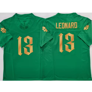 Maglia da Football Americana Ufficiale del College Norte Dame, Numero 4 Jeremiyah Love, Numero 13 Riley Leonard, Vendita all'Ingrosso, Cucita - Product Image 6