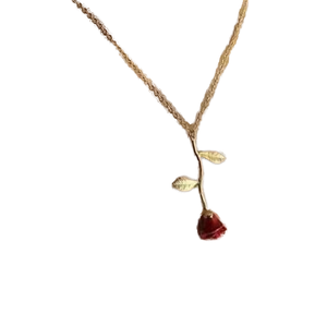 Nouveau Collier 2024 Perle Rose Fleur Pendentif Goutte d'Eau pour Femme, Bijou Doré Tendance pour Mariage, Cadeau d'Anniversaire, Amélioré - Product Image 3