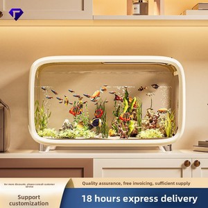 <span class=keywords><strong>Acquario</strong></span> <span class=keywords><strong>in</strong></span> Plastica Trasparente per Soggiorno, Decorazione Domestica, Terrario da Scrivania per Tartarughe con Design Ecologico - Product Image 2