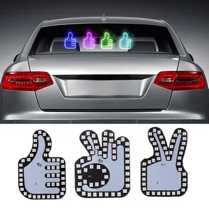 Car Finger Lights Gesture Funny Car Finger Light With Remote Middle Finger Car Light
