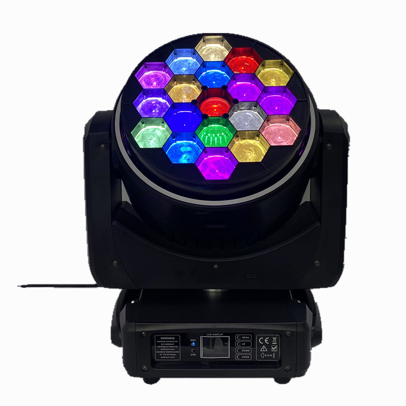 Factory Sell 19*40W LED Bee Eye Moving Head Light Zoom Beam Wash Matrix with Aperture Ring for Bars & EDM Festivals