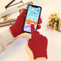 Gants d'hiver tricotés chauds pour hommes, compatibles écran tactile, avec doublure épaisse antidérapante pour activités extérieures